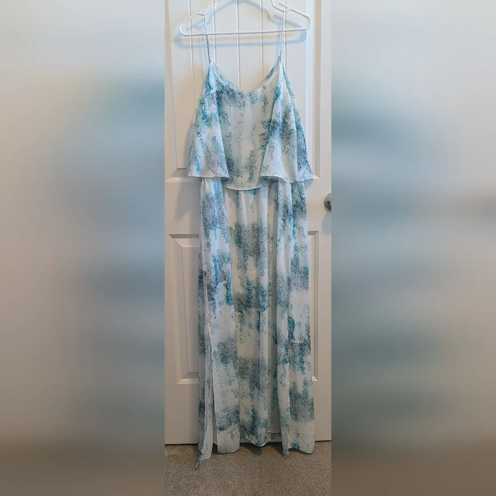 Massimo Blue and White Maxi Dress - Picture 5 of 8
